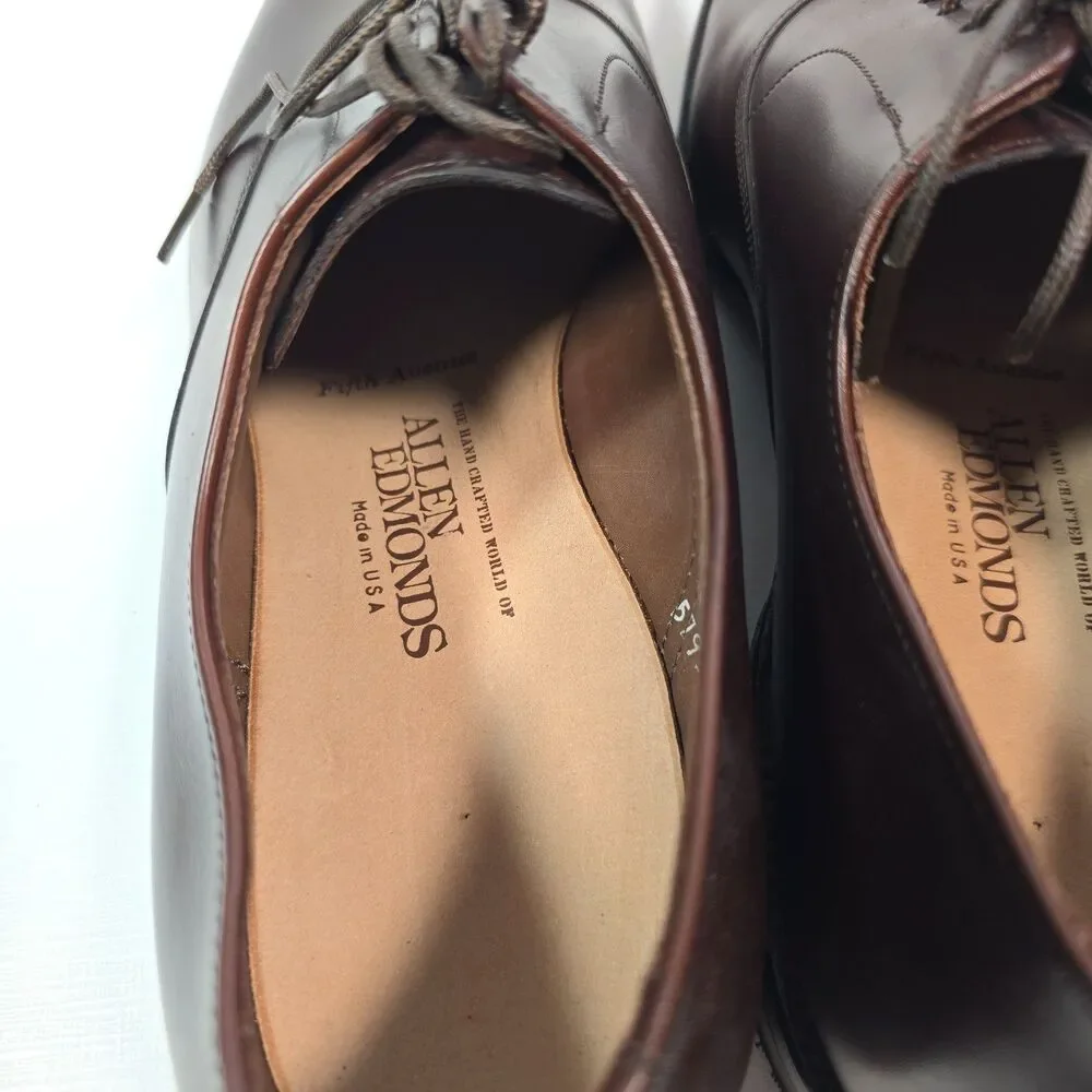 Allen Edmonds Fifth Avenue 5795 Brown Cap Toe Oxford Shoes Men's 8.5 D USA